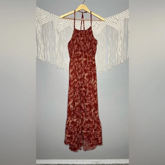Free People Heat Wave Printed Maxi Dress Size Large - Picture 1 of 5